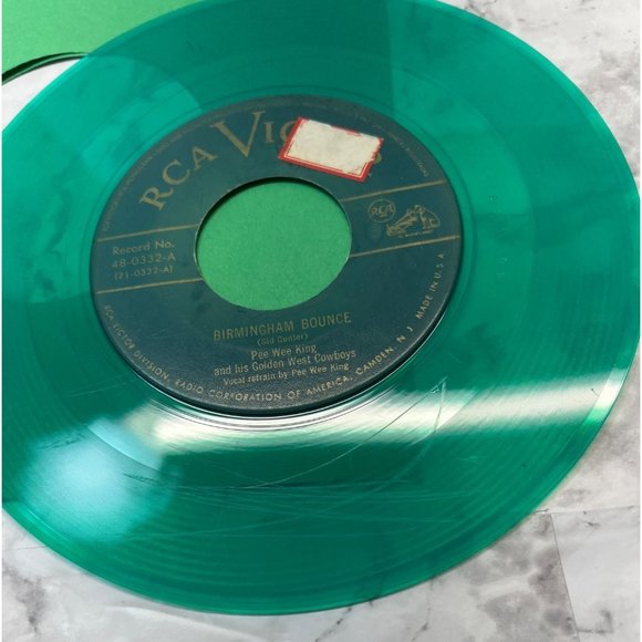 Pee Wee King Birmingham Bounce / What Where and When 45 Rockabilly Green Vinyl - Picture 5 of 5